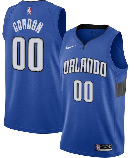 Men's Orlando Magic Royal #00 Aaron Gordon Statement Edition Stitched Swingman NBA Jersey