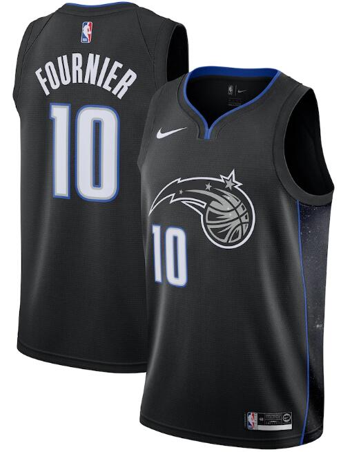 Men's Orlando Magic Black #10 Evan Fournie City Edition Stitched Swingman NBA Jersey