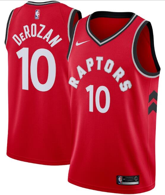 Men's Toronto Raptors Red #10 DeMar DeRozan Icon Edition Swingman Stitched NBA Jersey