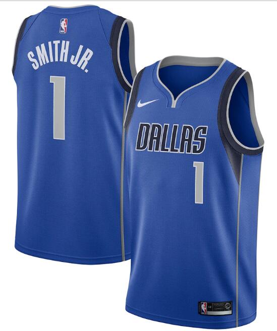 Men's Dallas Mavericks Royal #1 Dennis Smith Jr. Icon Edition Swingman Stitched NBA Jersey