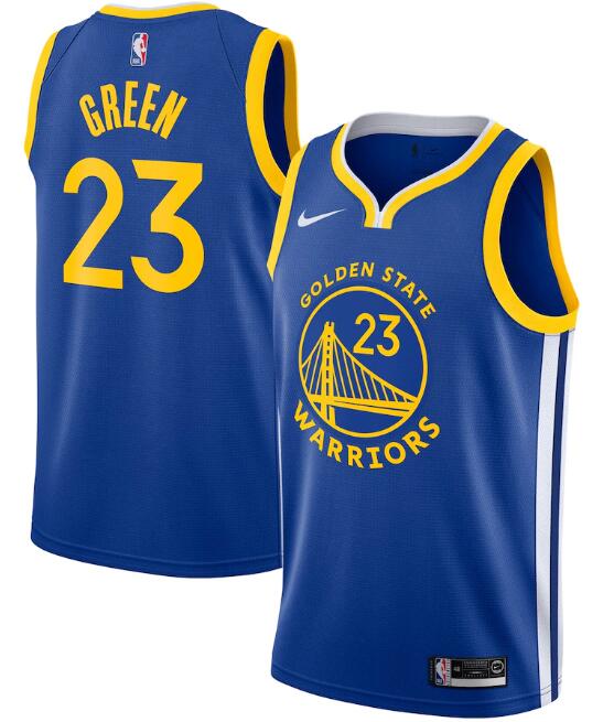 Men's Golden State Warriors Royal #23 Draymond Green Icon Edition Stitched NBA Jersey - Click Image to Close