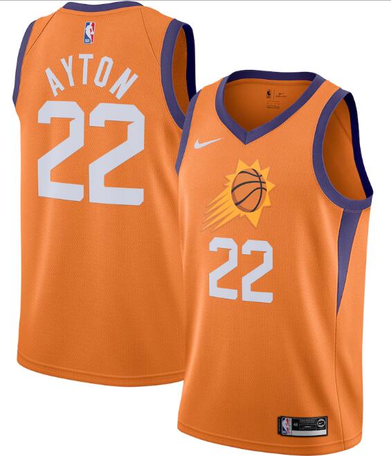 Men's Phoenix Suns Orange #22 Deandre Ayton Statement Edition Stitched NBA Jersey