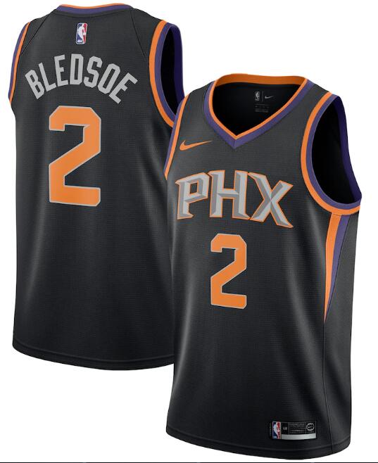 Men's Phoenix Suns Black #2 Eric Bledsoe Statement Edition Stitched NBA Jersey - Click Image to Close