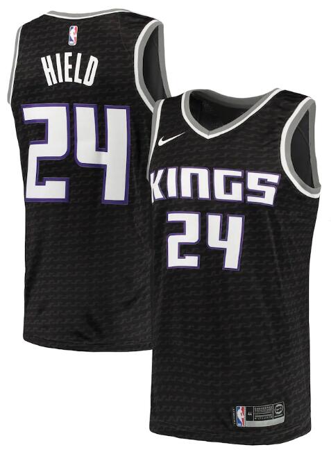 Men's Sacramento Kings Black #24 Buddy Hield Statement Editon Stitched NBA Jersey