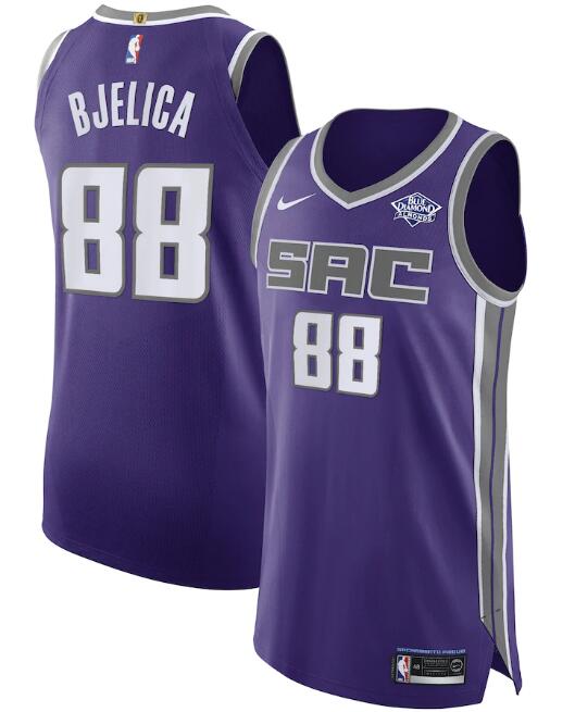 Men's Sacramento Kings Purple #88 Nemanja Bjelica Icon Editon Stitched NBA Jersey