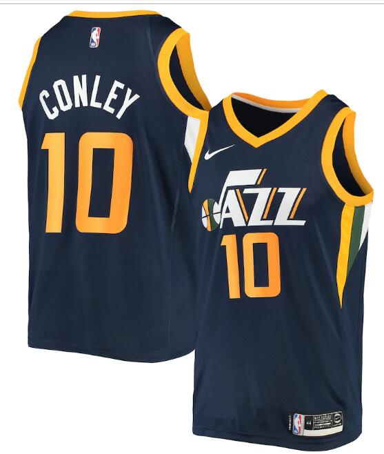 Men's Utah Jazz Navy #10 Mike Conley Icon Edition Swingman Stitched NBA Jersey