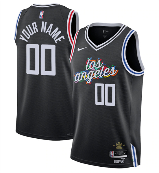 Men's Los Angeles Clippers Active Player custom 2022/23 Black City Edition Stitched Jersey