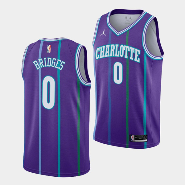 Men's Charlotte Hornets #0 Miles Bridges Stitched NBA Jersey