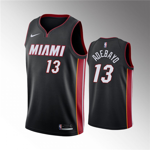 Men's Miami Heat #13 Bam Adebayo Black Stitched NBA Jersey