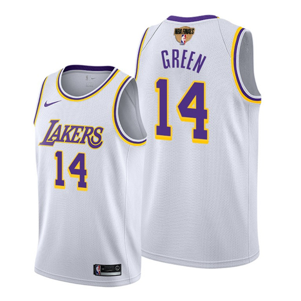 Men's Los Angeles Lakers #14 Danny Green White Stitched NBA Jersey