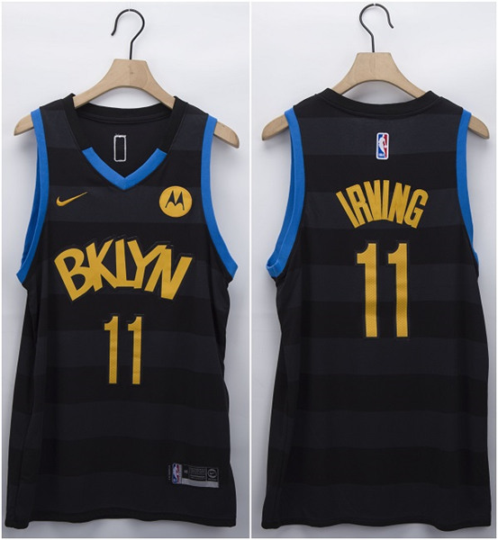 Men's Brooklyn Nets #11 Kyrie Irving Black Fashion Edition Stitched NBA Jersey