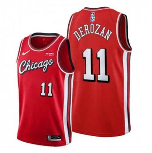 Men's Chicago Bulls #11 DeMar DeRozan 75th Anniversary Red Edition Swingman Stitched Basketball Jersey