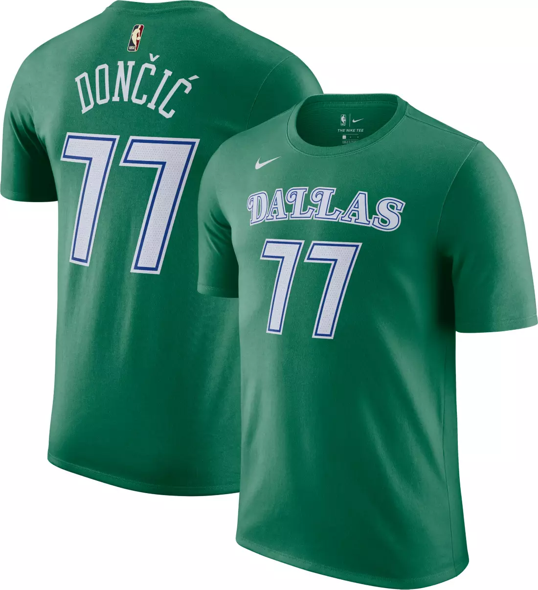 Dallas Mavericks #77 Luka Doncic Dri-FIT Green Hardwood Classic T-Shirt (All Size)