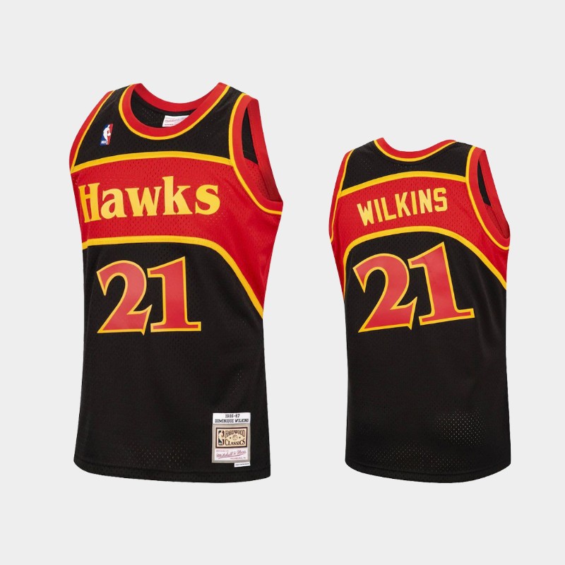 Men's Atlanta Hawks Black #20 John Collins 1986-87 Reload Hardwood Classics Stitched NBA Jersey