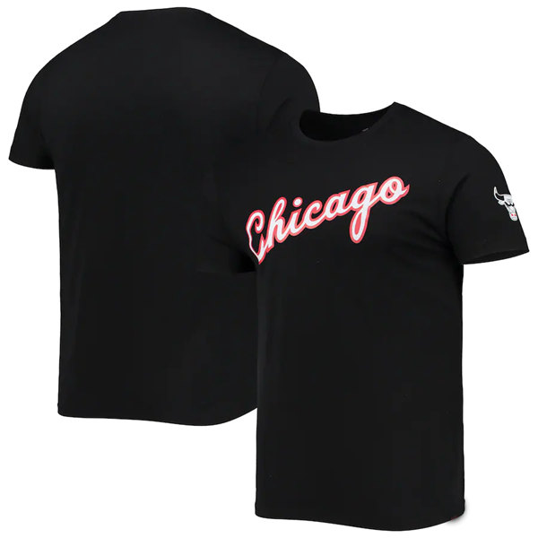 Men's Chicago Bulls Black Basketball T-Shirt - Click Image to Close