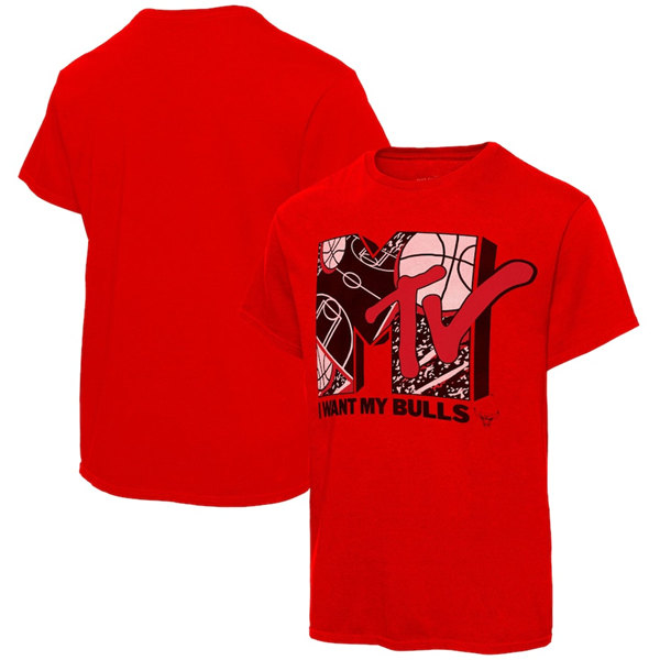 Men's Chicago Bulls Red Basketball T-Shirt