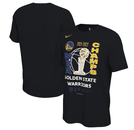 Men's Golden State Warriors 2021-2022 Black NBA Finals Champions Locker Room T-Shirt