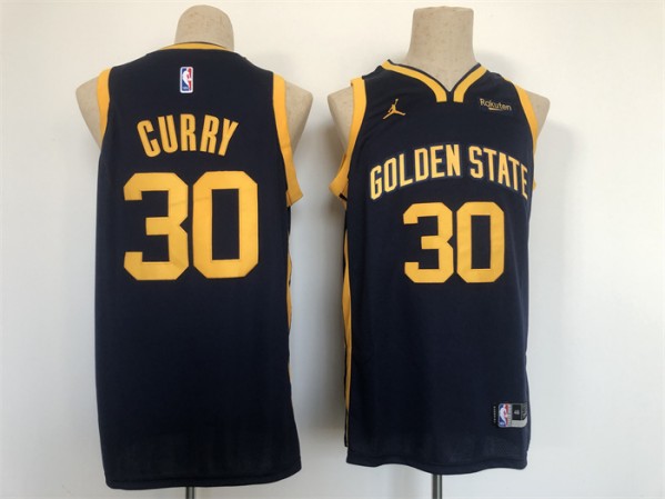 Men's Golden State Warriors #30 Stephen Curry Black Stitched Jersey