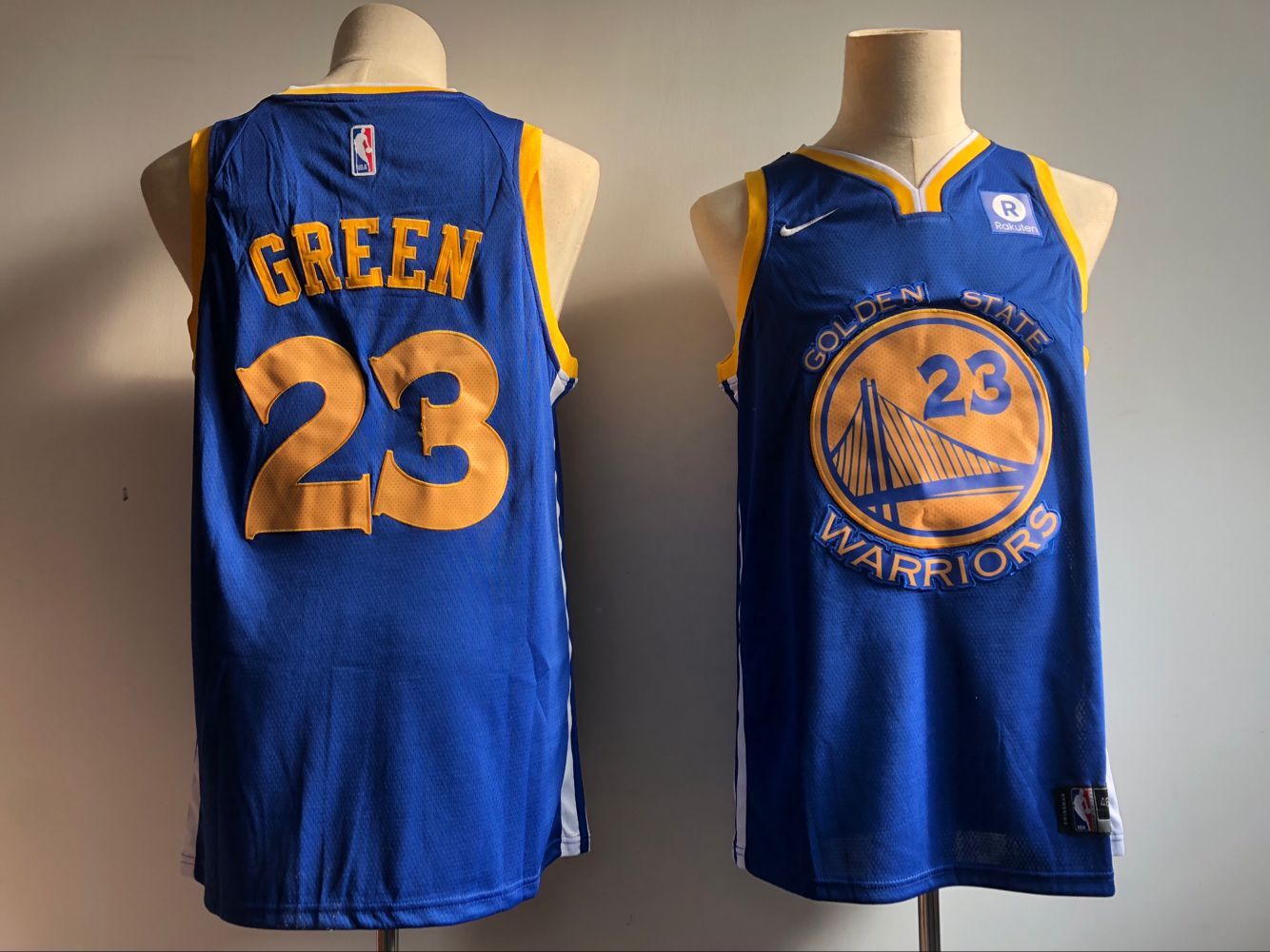 Men's Golden State Warriors #23 Draymond Green Blue Icon Edition Swingman Stitched NBA Jersey - Click Image to Close