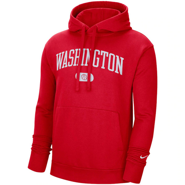 Men's Washington Wizards 2021 Red Heritage Essential Pullover Hoodie - Click Image to Close