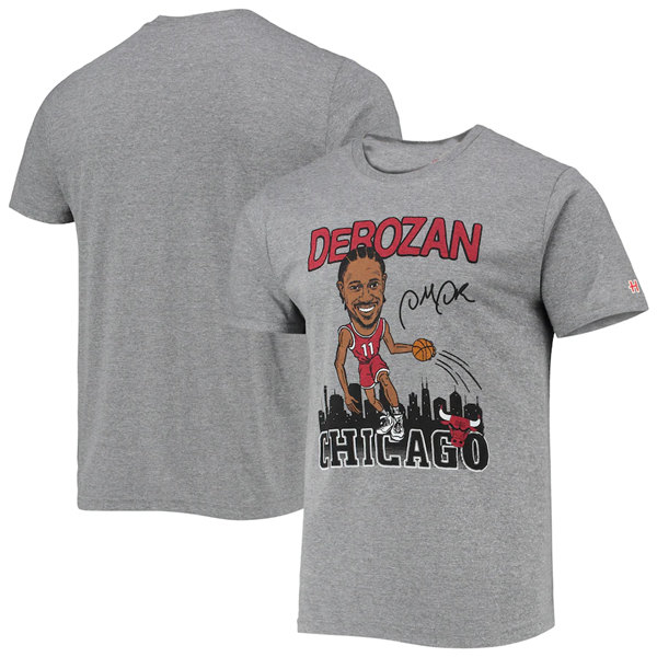 Men's Chicago Bulls Gray Basketball T-Shirt