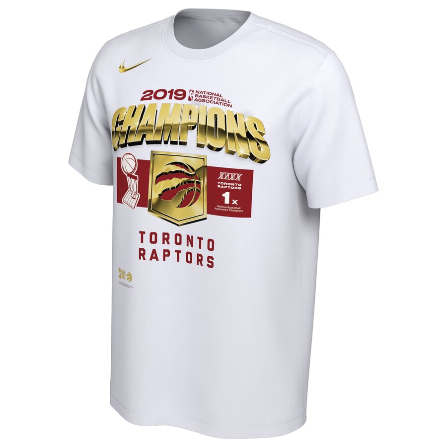 Toronto Raptors White 2019 NBA Finals Champions Locker Room T-Shirt (All Size)