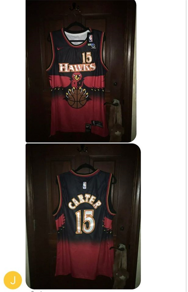 Men's Atlanta Hawks #15 Vince Carter Stitched NBA Jersey