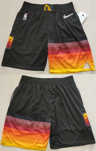 Men' Utah Jazz Black 75th Anniversary Shorts (Run Small)