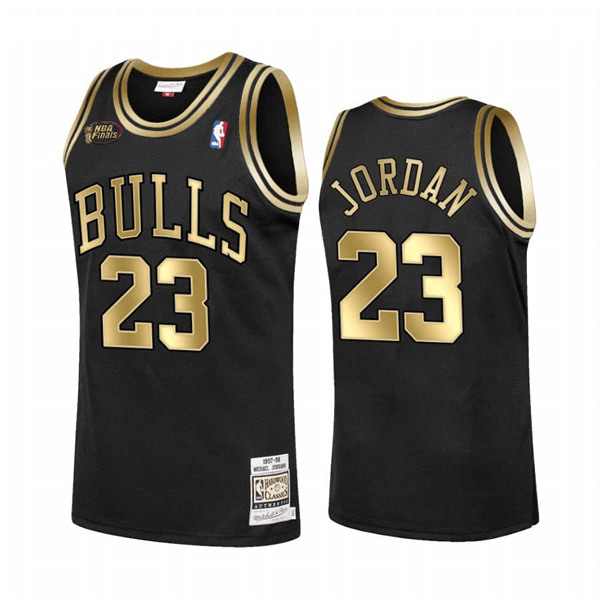 Men's Chicago Bulls #23 Michael Jordan Black Stitched NBA Jersey