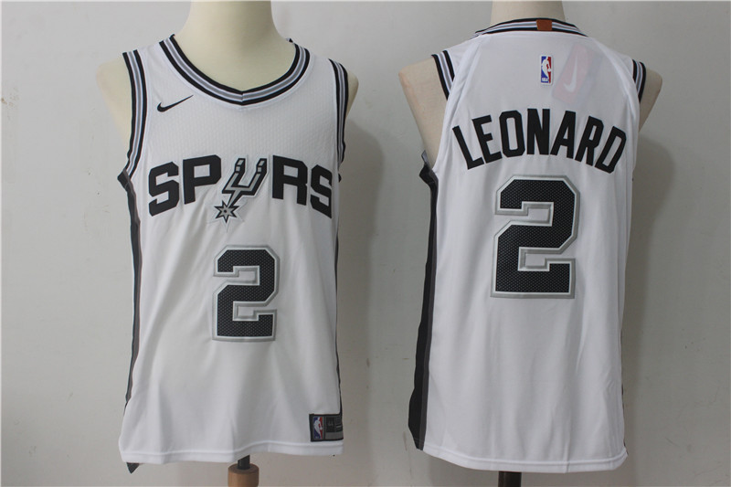 Men's Nike San Antonio Spurs #2 Kawhi Leonard White Stitched NBA Jersey