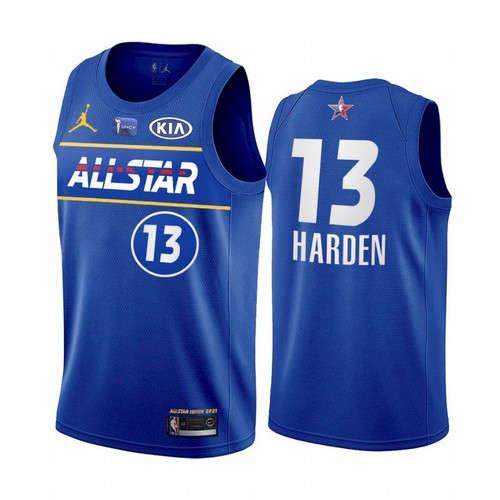 Men's 2021 All-Star #13 James Harden Blue Eastern Conference Stitched NBA Jersey - Click Image to Close