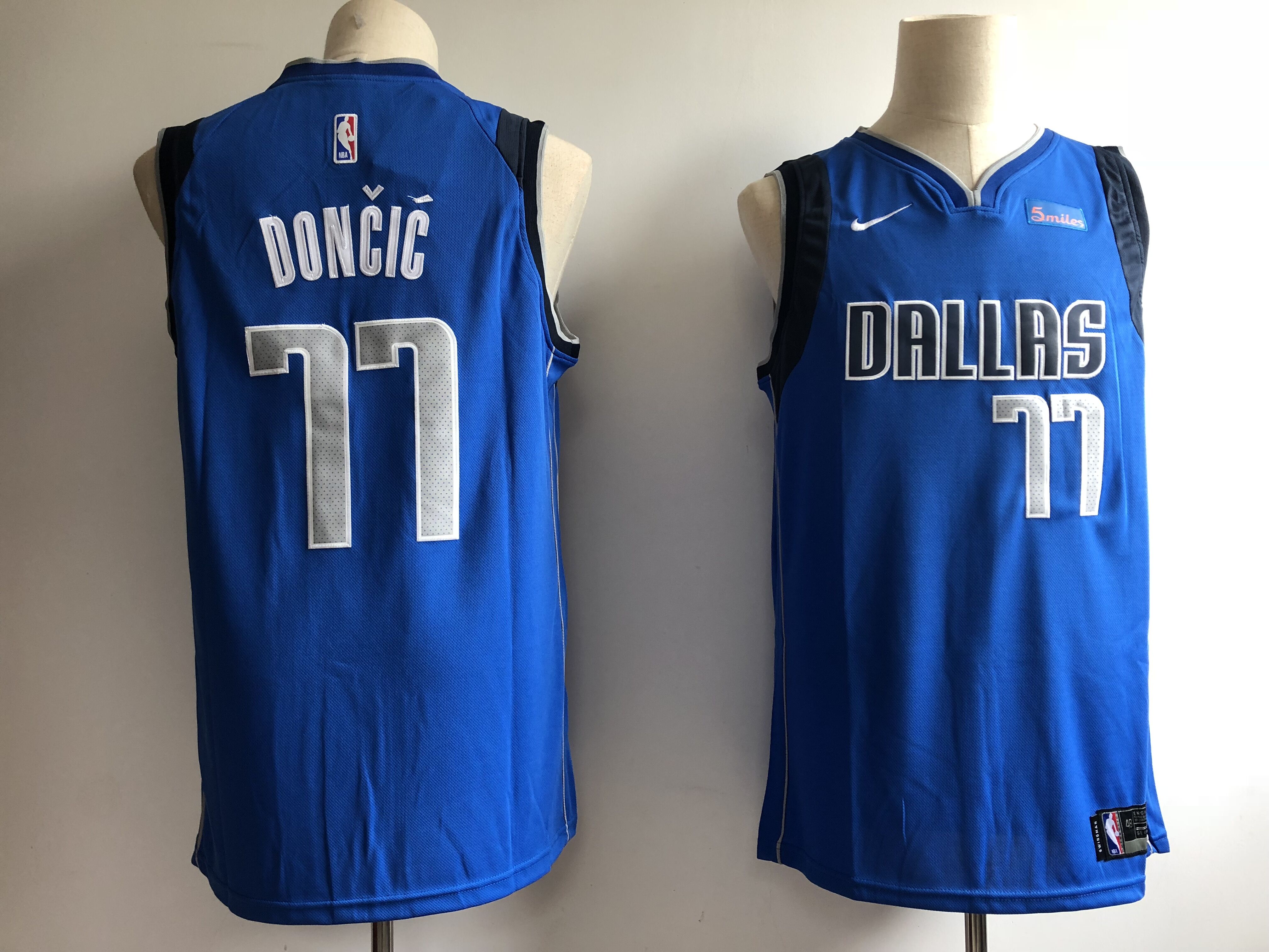 Men's Dallas Mavericks #77 Luka Doncic Blue Swingman Stitched NBA Jersey