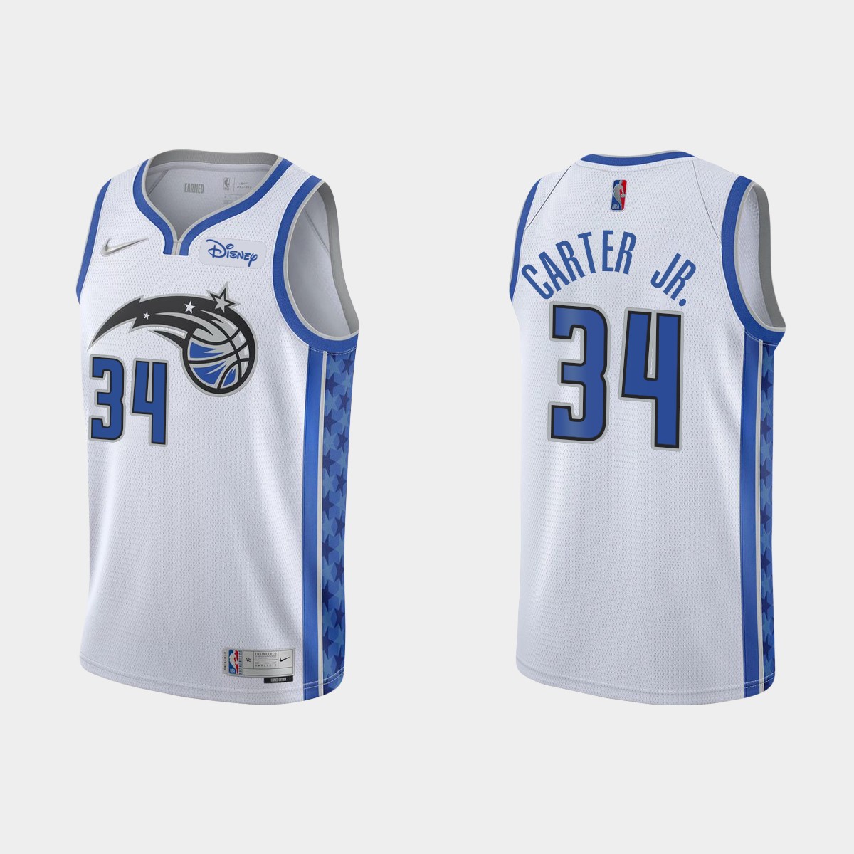 Men's Orlando Magic #34 Wendell Carter Jr. White Stitched NBA Jersey