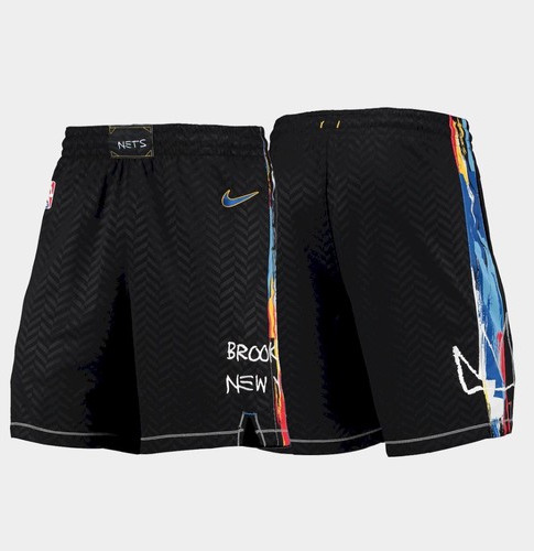 Men's Brooklyn Nets Black Shorts (Run Small)