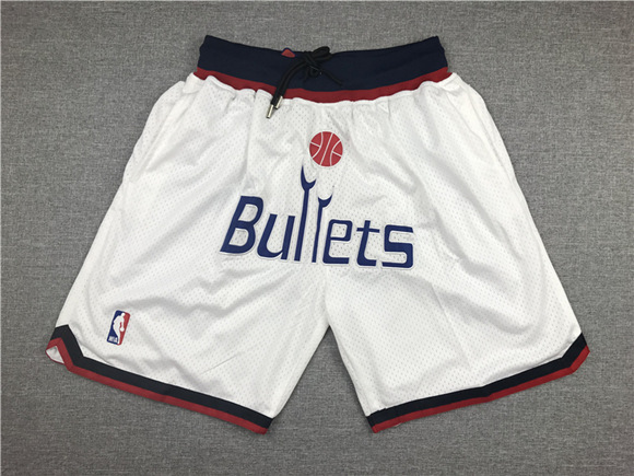 Men' Wizards White NBA Shorts