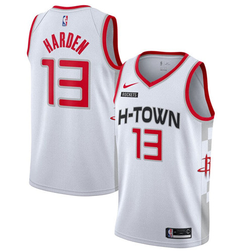 Men's Houston Rockets #13 James Harden White 2019 City Edition Stitched NBA Jersey