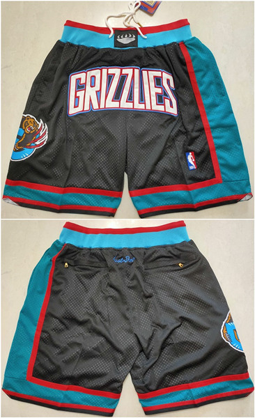 Men's Memphis Grizzlies Black Shorts (Run Small) - Click Image to Close