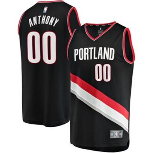 Men's Portland Trail Blazers #0 Carmelo Anthony Black 2019/20 Stitched NBA Jersey