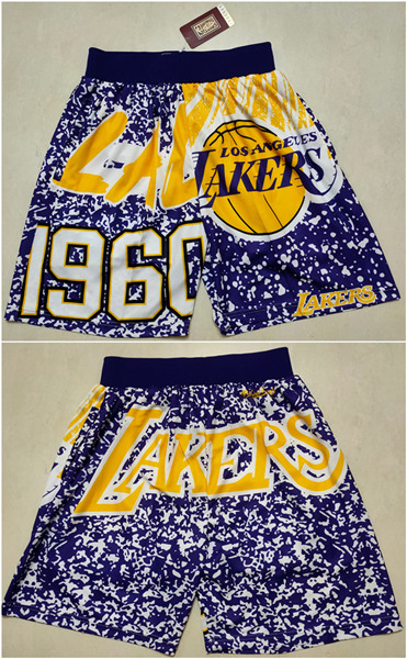 Men's Los Angeles Lakers Mitchell&Ness Blue Shorts (Run Small)