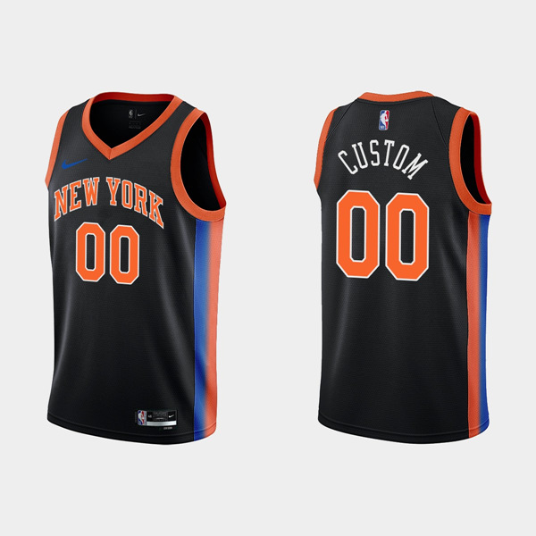 Men's New York Knicks Active custom 2022-23 Black City Edition Stitched Basketball Jersey