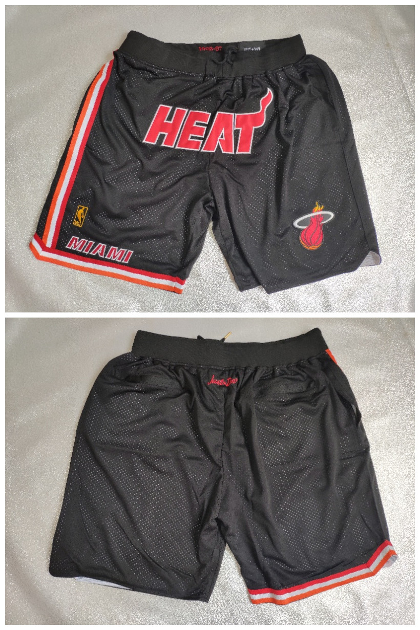 Men's Miami Heat Black Shorts (Run Small)