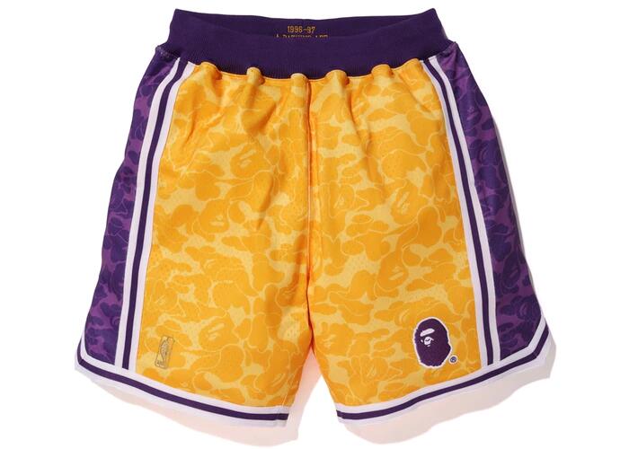 Los Angeles Lakers Yellow NBA Shorts 009