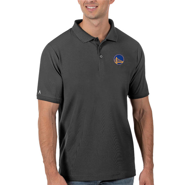 Men's Golden State Warriors Gray Legacy Pique Polo