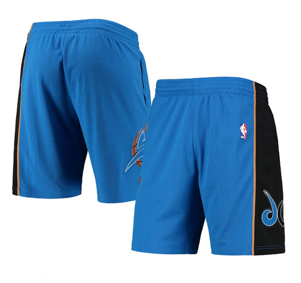 Men's Washington Wizards Mitchell & Ness 2002-03 Blue Shorts - Click Image to Close