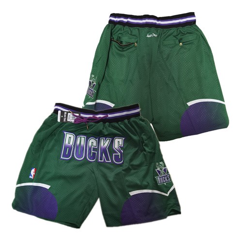 Men's Milwaukee Bucks Green NBA Shorts (Run Smaller)