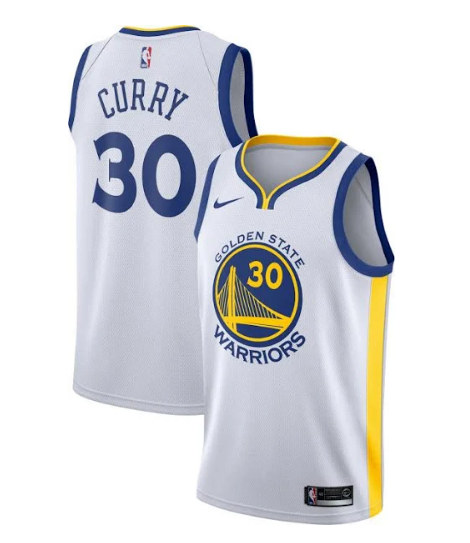 Men's Warriors #30 Stephen Curry White Stitched NBA Jersey