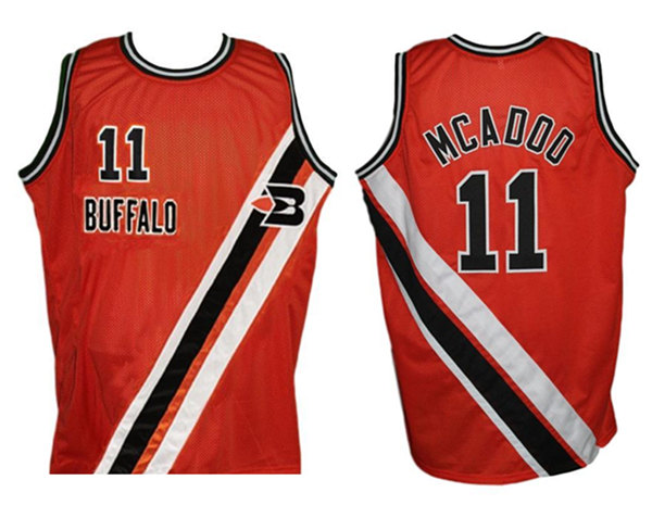 Men's Buffalo Braves #11 Bob McAdoo Orange Stitched Jersey