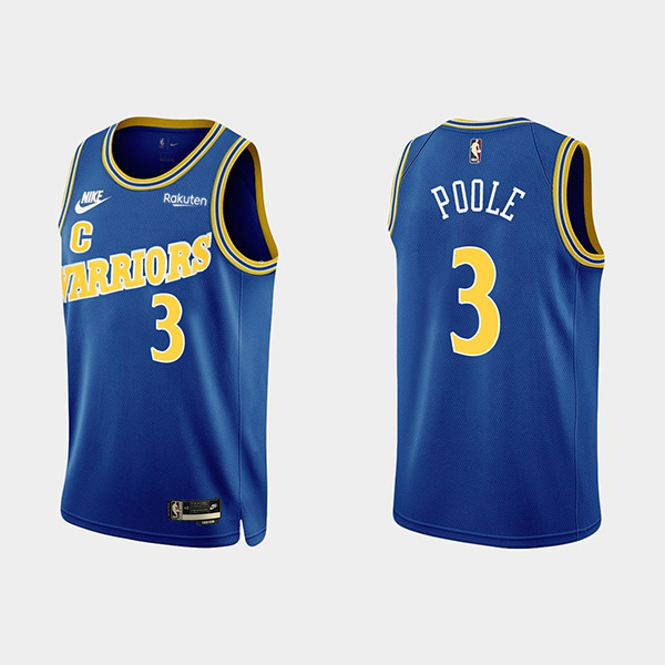 Men's Golden State Warriors #3 Jordan Poole 2022-23 Blue Stitched Basketball Jersey