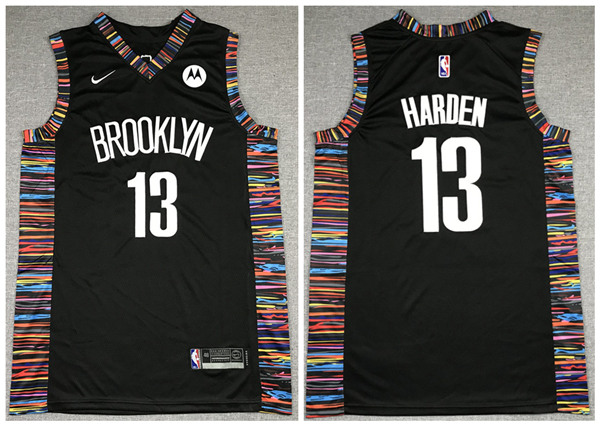 Men's Brooklyn Nets #13 James Harden Black Stitched NBA Jersey