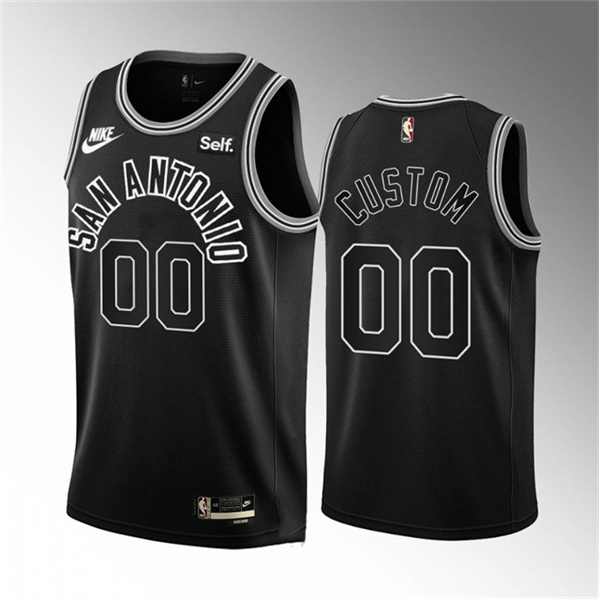 Men' San Antonio Spurs Active custom Black 2022/23 Classic Edition Stitched Jersey